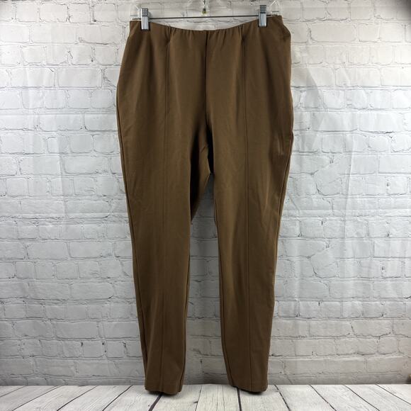 J.Jill Ponte Leggings Pants Affinity Stretch in Espresso Brown‎ Sz Med - Picture 2 of 11